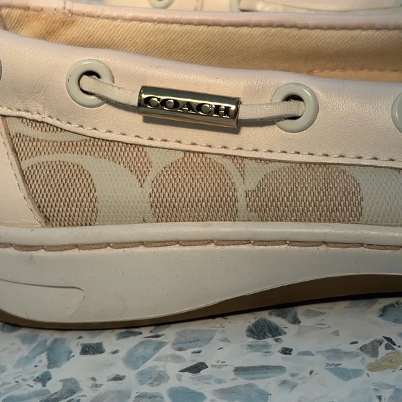 Coach Richelle Q278 Canvas Signature Loafers Boat Shoes Women’s 8B - Picture 2 of 7